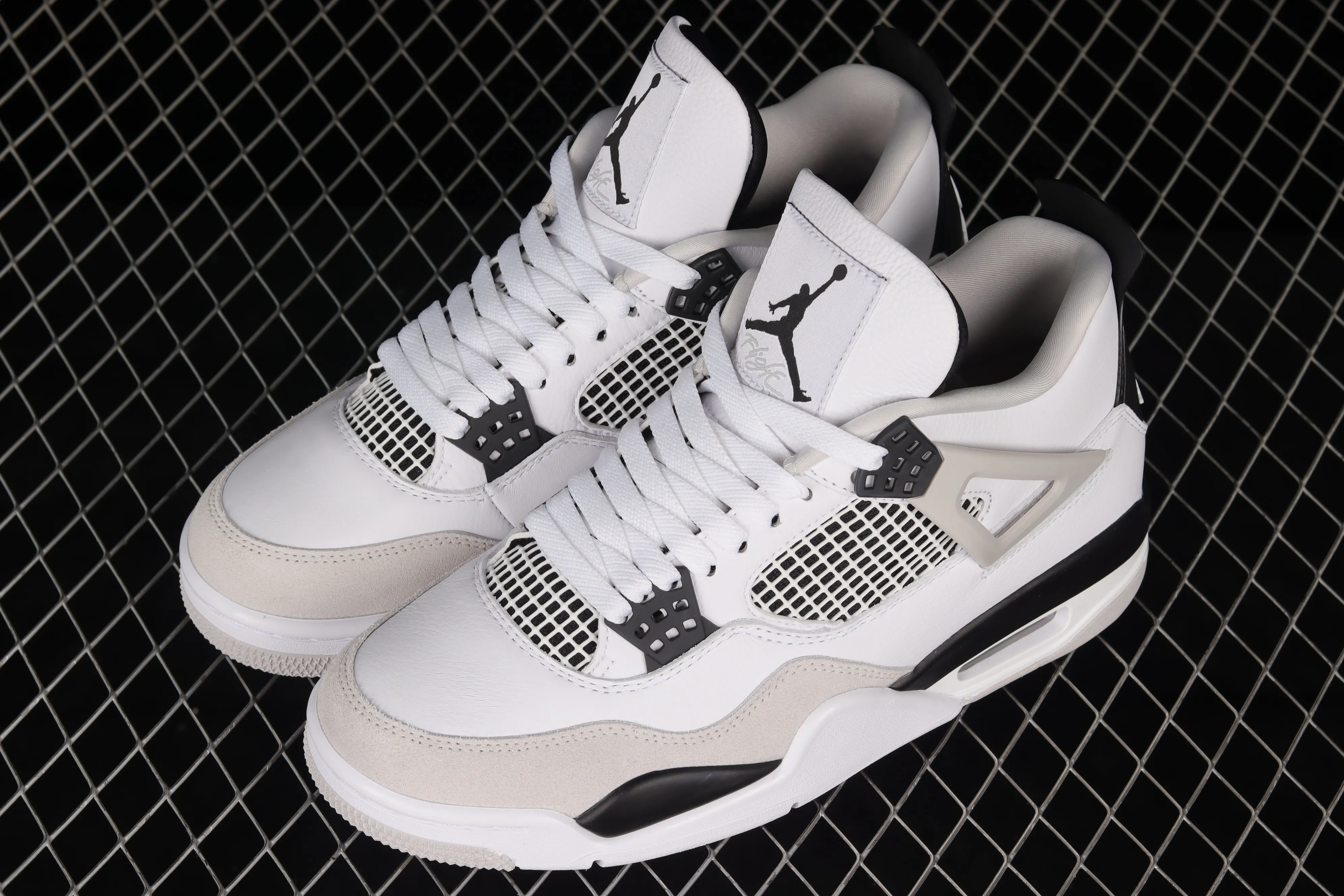 All categories Air Jordan Jordan series basketball shoes Air Jordan 4 pure original Air Jordan 4 "Military Black" AJ4 Joe 4 gray and black stitching DH6927-111